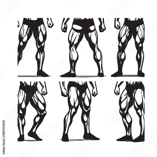 Bodybuilders have muscular thighs