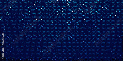 Abstract digital background with flowing code and dark blue tones
