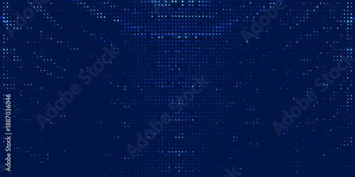 Abstract digital background with a pattern of glowing blue dots and lines