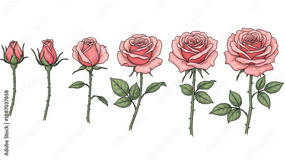 Obraz premium Rose flower clipart clipart