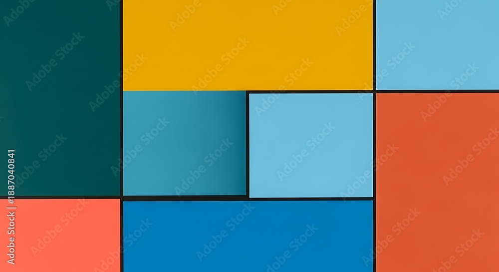 Obraz premium Abstract geometric background with vibrant rectangles