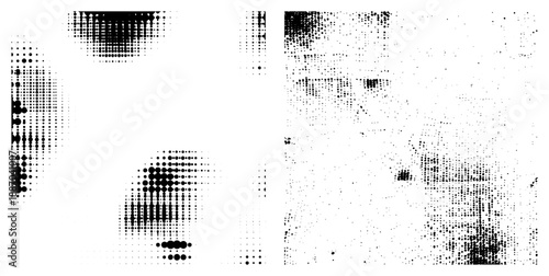 Abstract Halftone Dot Forming Geometric Shapes