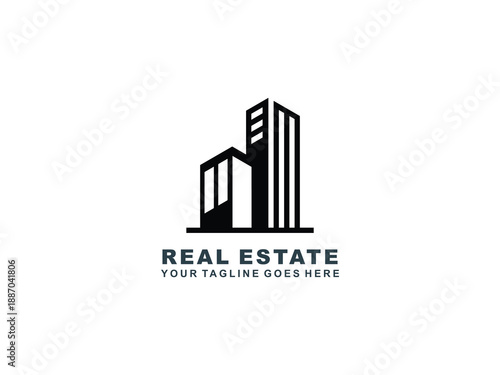 Real Estate logo Template collection, abstract house and building icons for property branding
