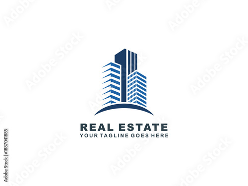 Real Estate logo Template collection, abstract house and building icons for property branding