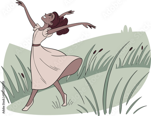 Playful baby girl dancing silhouette capturing joy, movement, and innocence