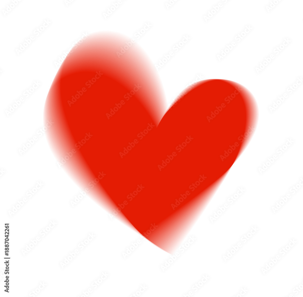 Obraz premium Gradient heart shape. Modern blurry element. 