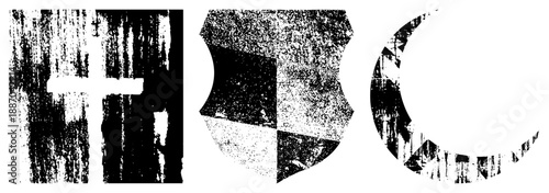 Grunge Textured Letterforms with Distressed Stylization