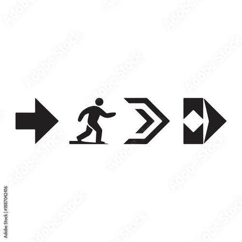 Step forward symbol reflecting momentum and progress