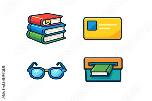Books, glasses, credit card, and a file organizer show study and organization tools for students and professionals in a home or office setting