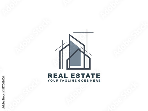 Real Estate logo Template collection, abstract house and building icons for property branding