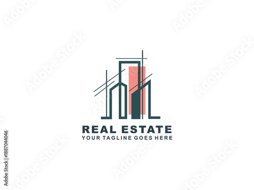 Real Estate logo Template collection, abstract house and building icons for property branding