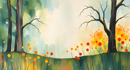 abstract, landscape, oil, painting, artwork, canvas, texture, brush, stroke, pigment, color, blend, expressive, creative, modern, contemporary, nature, scenery, horizon, mountains, hills, valley, sky,