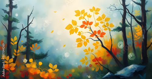 abstract, landscape, oil, painting, artwork, canvas, texture, brush, stroke, pigment, color, blend, expressive, creative, modern, contemporary, nature, scenery, horizon, mountains, hills, valley, sky,