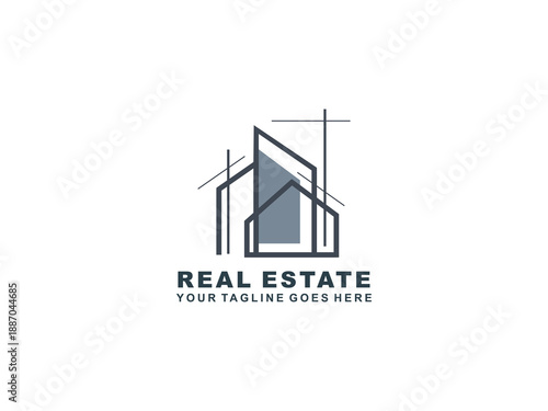 Real Estate logo Template collection, abstract house and building icons for property branding