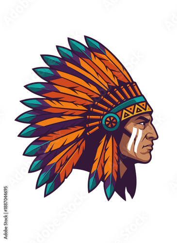 native american warrior, indigenous warrior profile, tribal warrior portrait, traditional feather headdress, warrior side profile, indigenous heritage figure, native tribal leader, warrior face profil