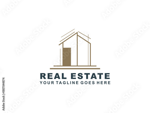 Real Estate logo Template collection, abstract house and building icons for property branding