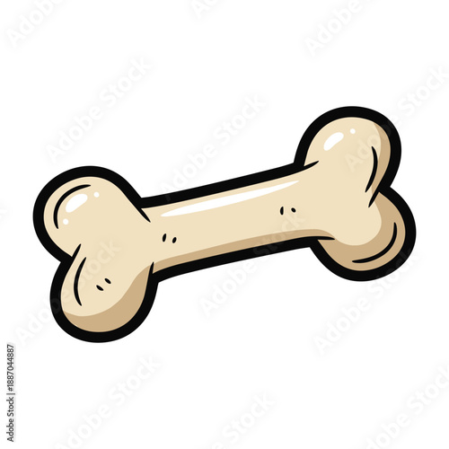 Cartoon dog bone illustration