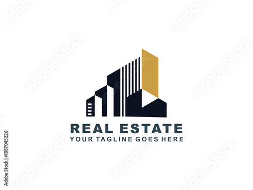 Real Estate logo Template collection, abstract house and building icons for property branding