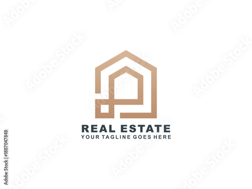 Real Estate logo Template collection, abstract house and building icons for property branding