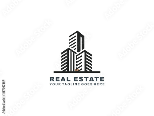 Real Estate logo Template collection, abstract house and building icons for property branding