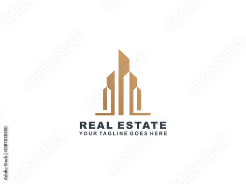 Real Estate logo Template collection, abstract house and building icons for property branding