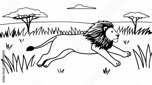Vector illustration of lion 