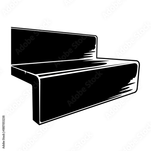 Modern black bathtub