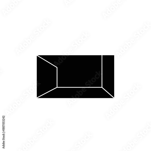 Abstract black and white room