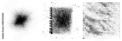 Halftone Dot Gradient Transition from Dense to Sparse
