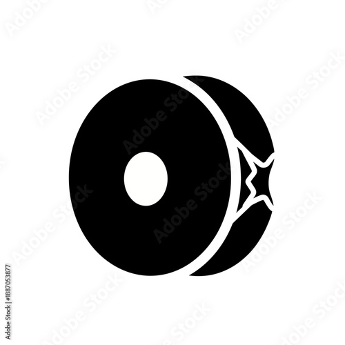 Black and white donut