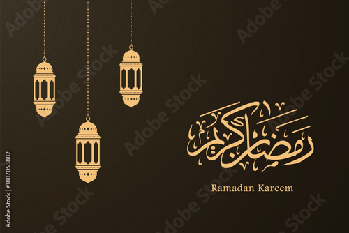 Background Design of Ramadan Kareem with Islamic Theme