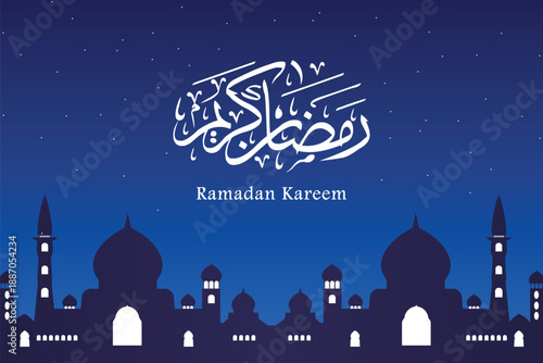 Background Design of Ramadan Kareem with Islamic Theme