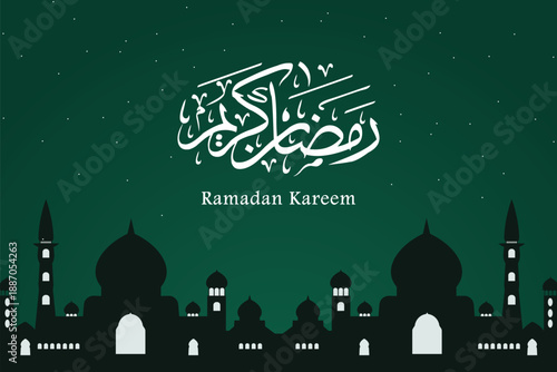 Background Design of Ramadan Kareem with Islamic Theme