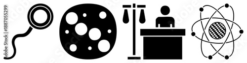 Four Symbolic Graphics in Minimalist Vector Design