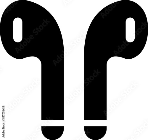 Microphone Audio Equipment Black Flat Style Vector Icon Sound Recording Symbol and Music Podcast Outline Graphic Group Featuring Mic, Headset and Earphone