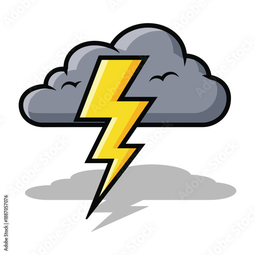 Thunderstorm with lightning bolt