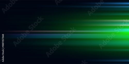 Black modern wide abstract technology background with glowing high-speed and movement light effect. Vector illustration