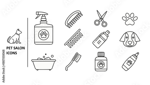 set of pet saloon tools