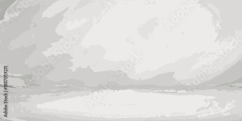 Abstract grayscale cloudscape with swirling forms and a blurred horizon