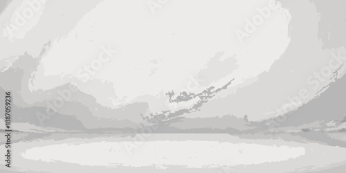 Abstract grayscale landscape with a central bright area and dark formations