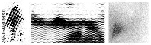 Abstract Halftone Dot Forming Gradient Shapes
