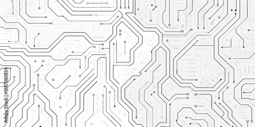 Intricate network of circuit board pathways a detailed technological background