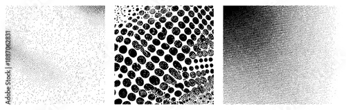 Abstract Dot Textures in Halftone Style