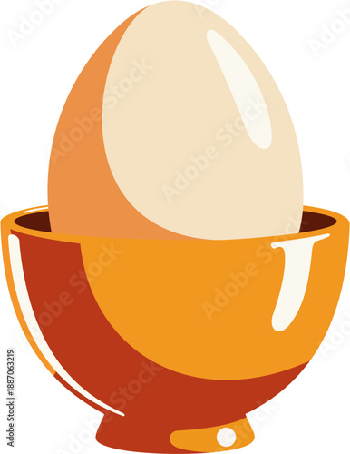 Vector illustration of an egg in an eggcup