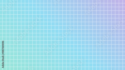青系　ネオンカラーのグラデーション　グリッド背景 16:9