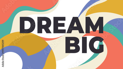 Inspirational Create Every Day Quote with Vibrant Swirling Background.