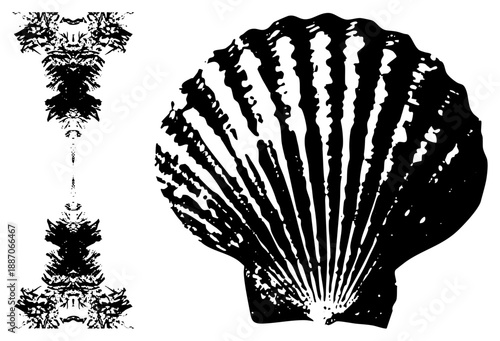 Symmetrical Silhouette with Abstract