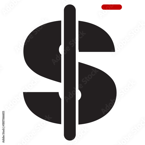 Modern Financial Icon Representing Money and Currency Symbols