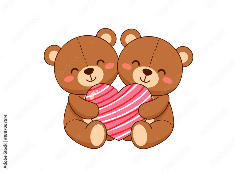 Naklejka premium teddy bear holding heart, kids plush toy, valentines day bear, love gift for children, soft stuffed bear, heart shaped gift, romantic kids toy, bear with heart symbol, child friendly love theme, sweet