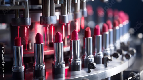 A machine is making lipstick